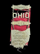1908 National Republican Convention Ohio Alt-Delegate Badge-William H. Taft