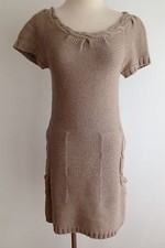 Mandee Knit Sweater Dress Beige-Tan Size M NWT