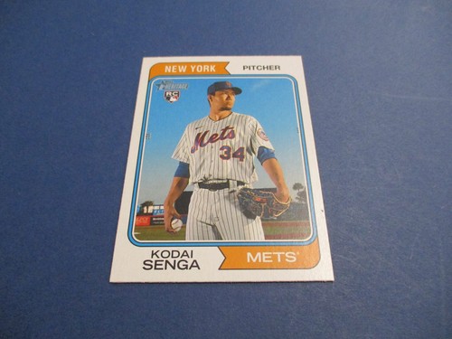 Carte de baseball recrue Kodai Senga New York Mets 2023 Topps Heritage SSP #80 - Photo 1/4