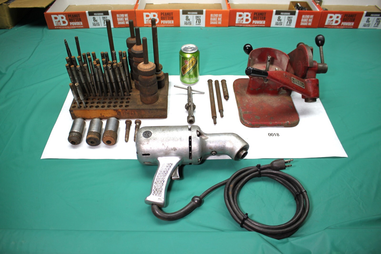 Kwik Way Valve Seat Grinder with Accessories Vintage Mechanic Antique