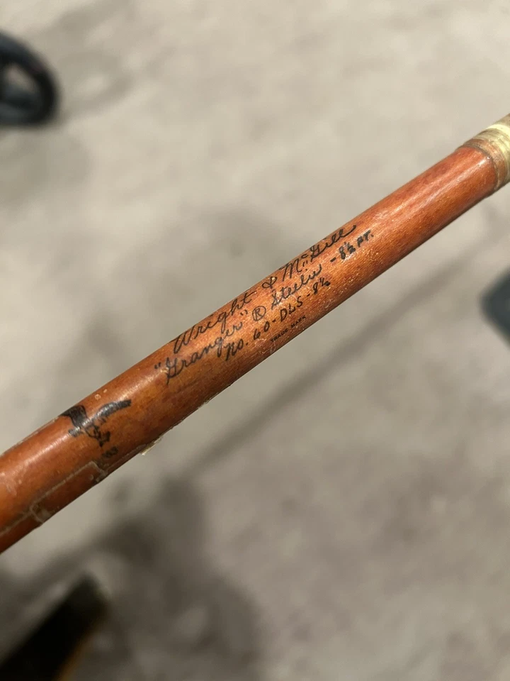 Vintage WRIGHT & McGILL Granger "Steelie" 2 Piece Spinning 8'6" Rod Colorado US - Image 4 of 4