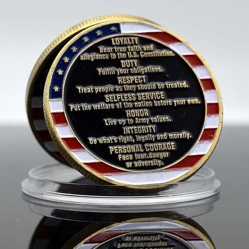 US Army Core Values Metal Commemorative Medal Honor Military Coin Souvenir Gift - Bild 5 von 12