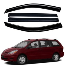 Tape-on Smoke Window Vent Visors Wind Deflectors For 2004-2009 Toyota Sienna Tape-on Smoke Window Vent Visors Wind Deflectors For 2004-2009 Toyota Sienna