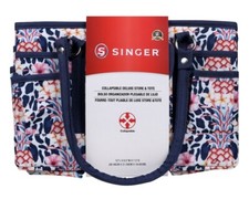 SINGER Collapsible Deluxe Storage Tote - Trop Animal Print for Crafts Sewing