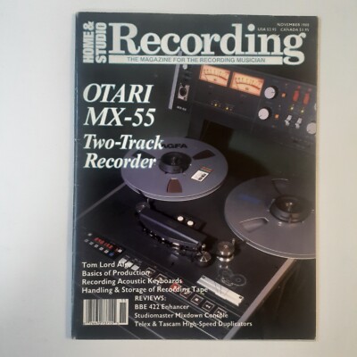 Home & Studio Recording Tom Lord Alge Otari MX-55 John Tesh Audio Tape Piano F