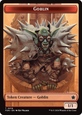 x4 Goblin / Insect (18/21) FDN Foundations MTG DOUBLE SIDED TOKEN 4x