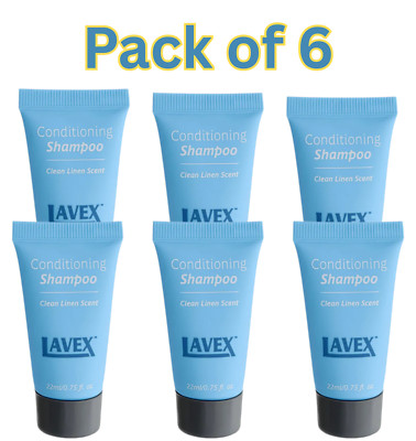 LAVEX Conditioning Shampoo, Clean Linen Scent, Travel Size, 0.75 fl oz (6 Pack)