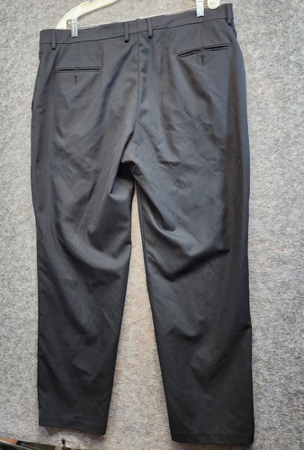 Haggar Men's Black High Rise Expandomatic Stretch Heather Dress Pant Size 40X30 - Picture 3 of 10