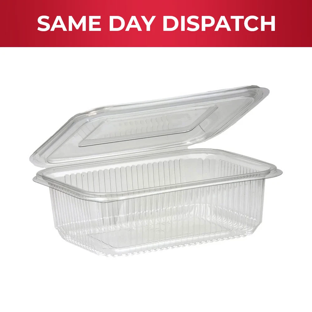 Food Storage Plastic Salad Containers with Hinged Container
Opens in a new window or tab