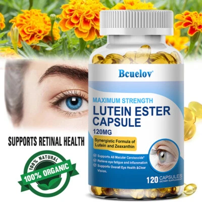 BCUELOV Hochdosierte Augenvitamine Mit Lutein,Zeaxanthin, Traubenkern Und Makula-Carotin