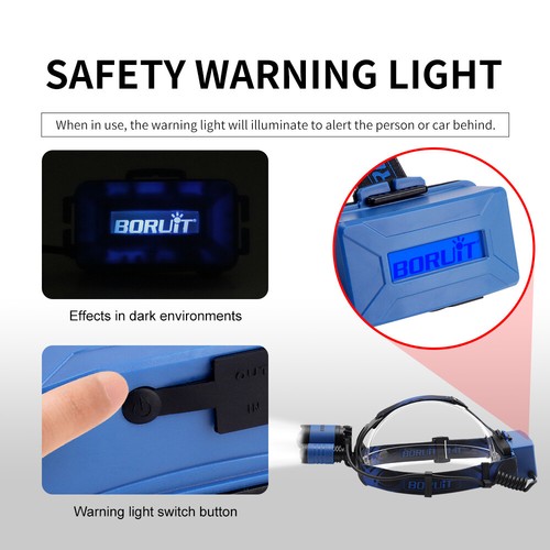 Faro LED recargable BORUiT 990000lm cuatro engranajes camping - Imagen 18 de 22