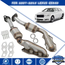 2PCS Left Right Side Manifold Catalytic Converter For 2007-2015 Lexus GS350 3.5L