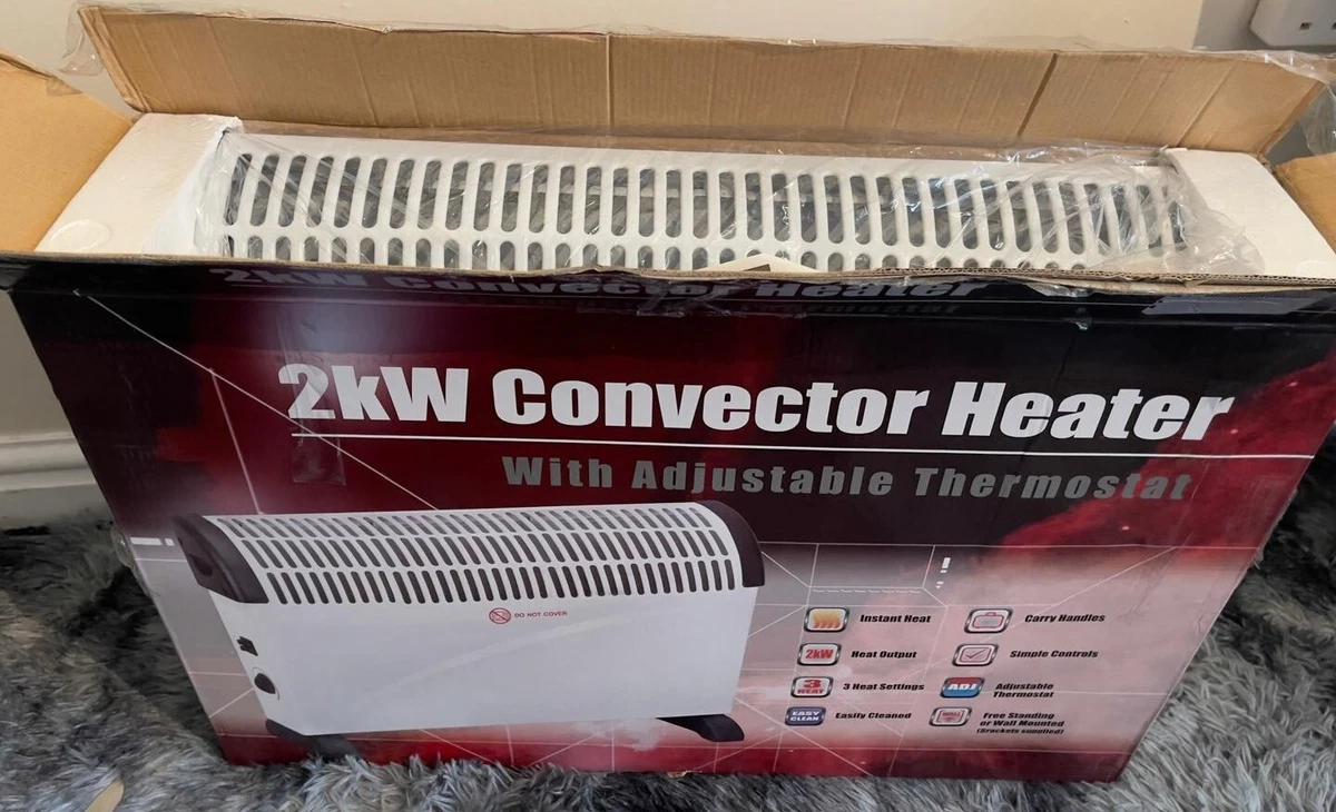 Oypla 2KW Free Standing Electric Convector Heater with Adjustable  Thermostat | eBay