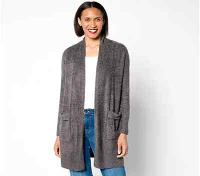 Barefoot Dreams CozyChic Lite Long Cardigan-Carbon-XS-NWT