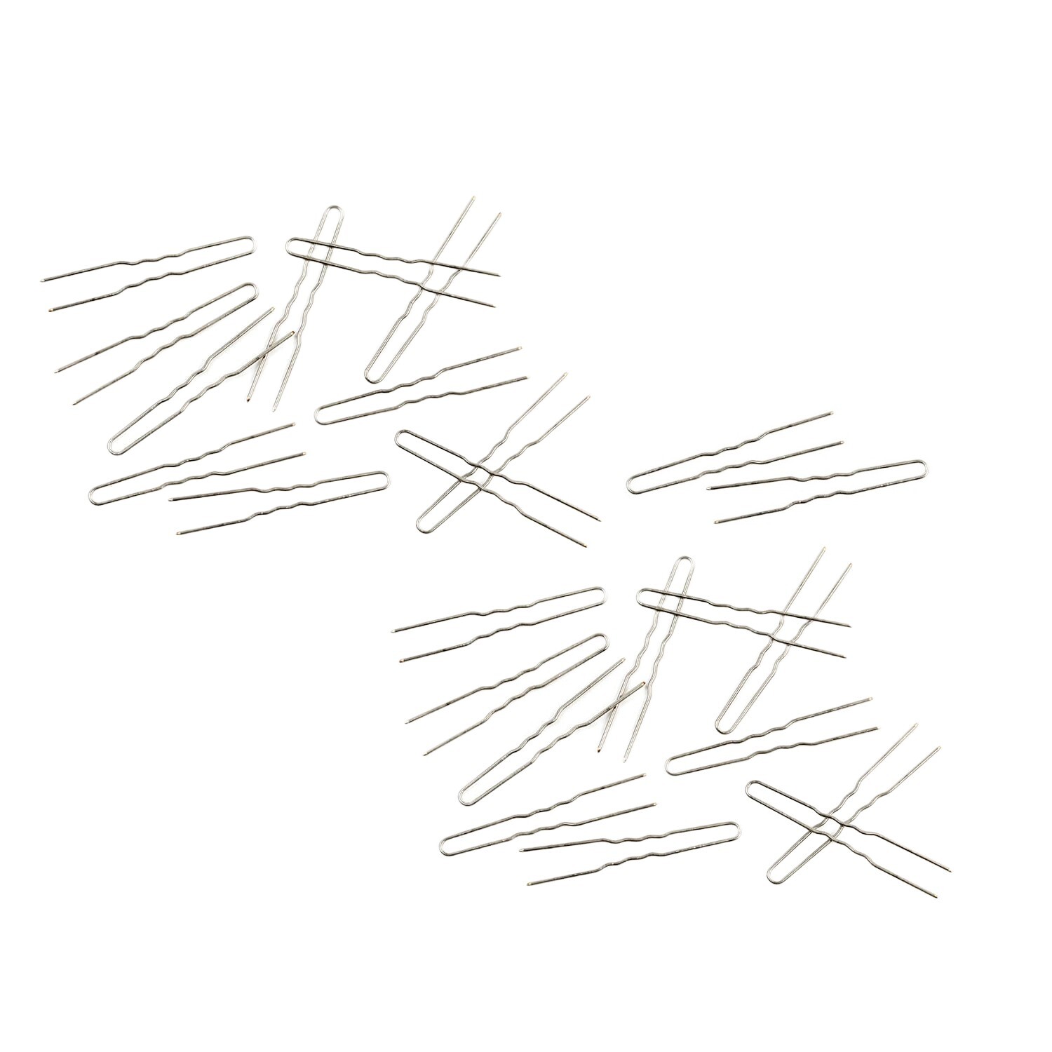 Amish Made Stainless Steel Hair Pins Crinkled Design 3 inch Pack of 24