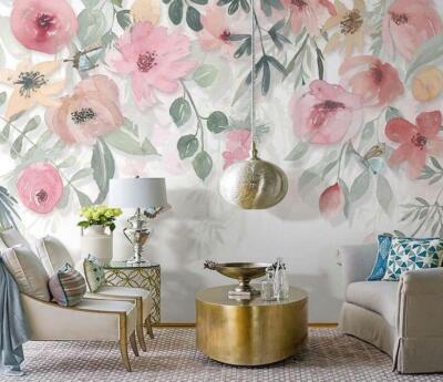 3D Cute Pink Flowers D5276 Wall Paper Wall Print Decal Deco Wall Mural CA Romy