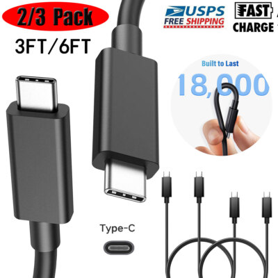 Dual Type-C Fast Charging Data Cable Cord For Motorola Moto Z/Z2/Z3/Z4 Play 