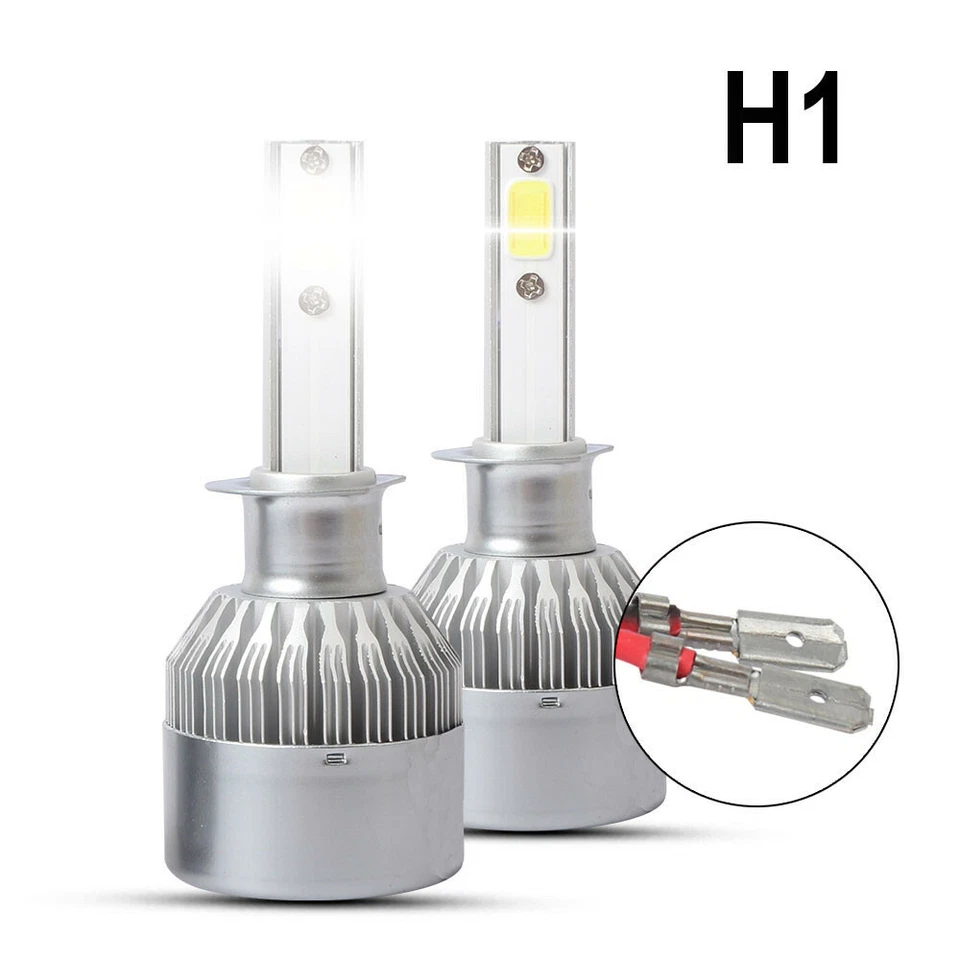 4X 2 Lados H1 Faro LED 94000LM Luz Antiniebla de haz alto/bajo 6000K Blanco Foto 2 de 4