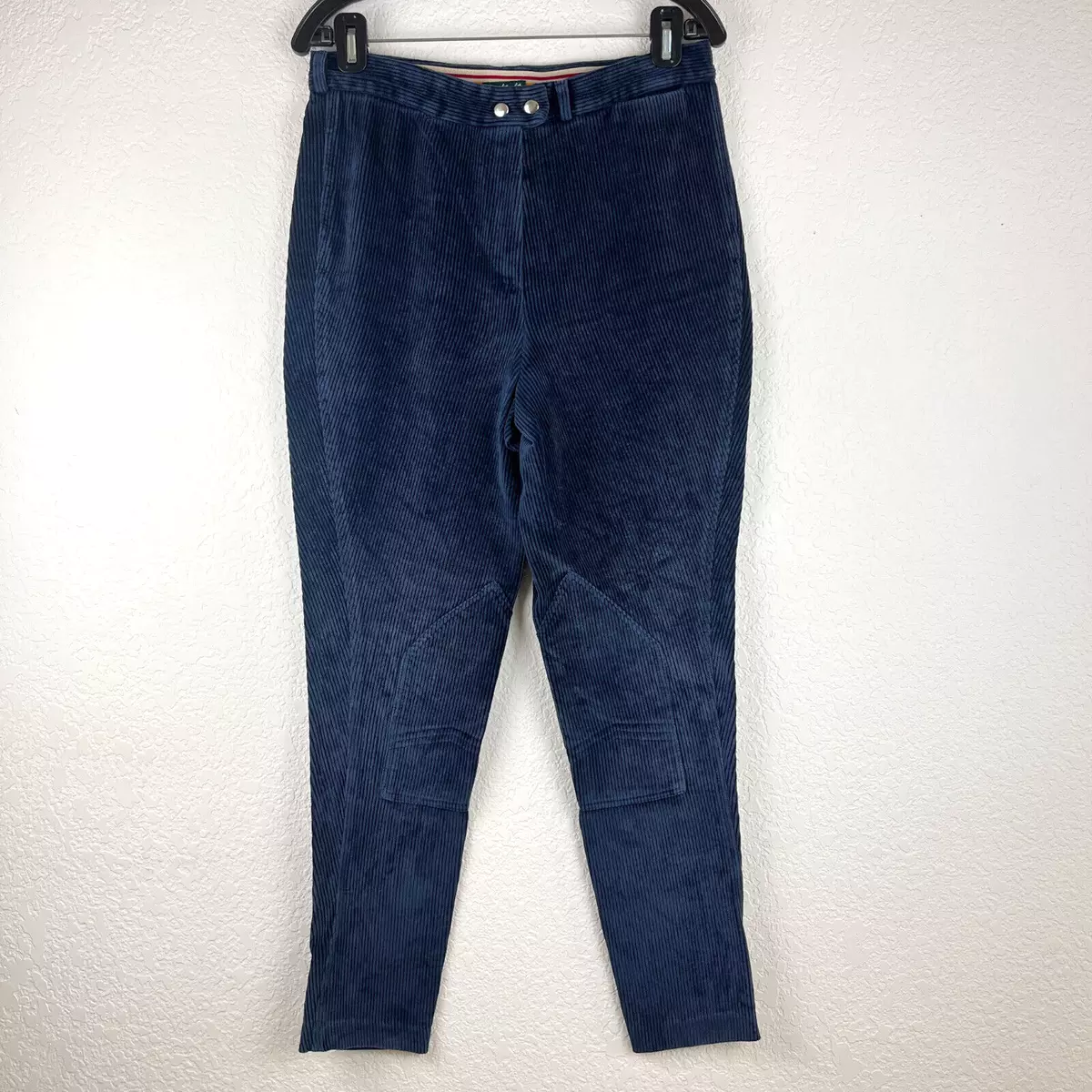 Women's navy blue corduroy pants sales