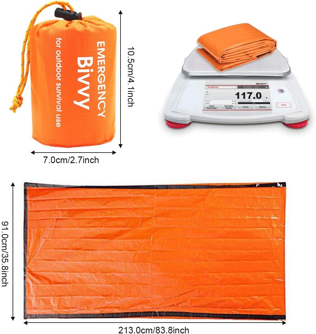 4pack Emergency Sleeping Bivvy Bag Thermal Waterproof Blanket for