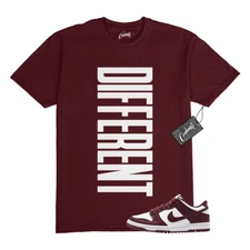 Dunk Team Red White Low Maroon Burgundy T Shirt Match DFRNT