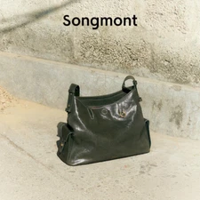 Songmont Hobo Bag Vegetable Tanned Cowhide Shoulder Messenger Soft Bag