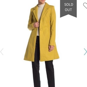 mustard longline coat