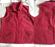 Denim Jacket Ladies Jean Coat Sleeveless Casual Collared Waistcoat Plus Size