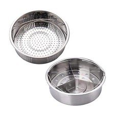 Dampfkorb, Dampfeinsatz aus Edelstahl für Pfanne und Topf, Gemüsedampfkorb mit