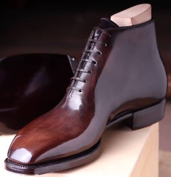 Genuine Handmade Mens Leather Shoes, Brown Lace Up Shoe Oxford Formal Dress Shoe