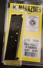 Triple K 16m for Colt Pocket M-1903 M-1926 32 ACP auto Magazine & New Colt model