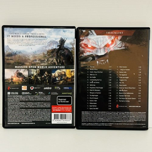 The Witcher III Wild Hunt PC-DVD ROM Game 4 Discs With Booklet And Soundtrack - Picture 2 of 6