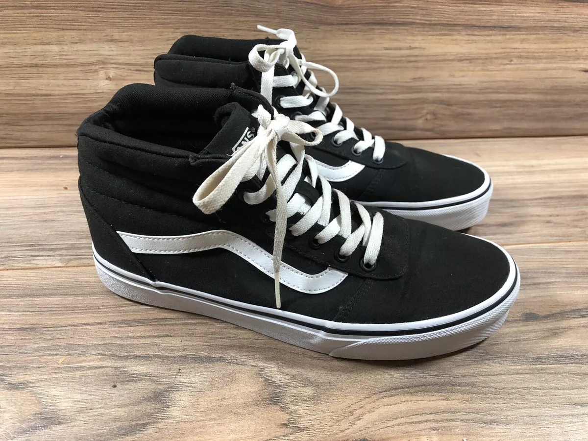 nek regel Kwik Vans Classic Old Skool Mid Cab Women&#039;s Size 10 Black White Sneakers  Lace Up Nice | eBay