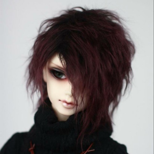 BJD Stoff Fell Perücke für 1/3 1/4 1/6 MSD SD DD Mehrfarbige Wolle Puppe Haar Kopfbedeckung - Bild 16 von 20