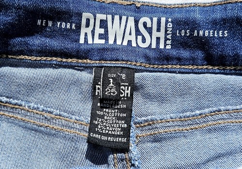 NWT Rewash Vintage Reunion Women's Boyfriend Shorts Super High Rise Size 1/25 - Picture 5 of 6
