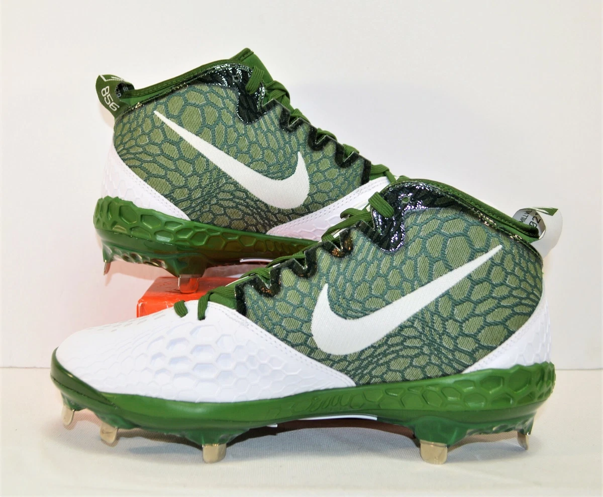 Nike Force Zoom Mike Trout 5 White & Green Baseball Cleats Sz 15 NEW AH3373  133