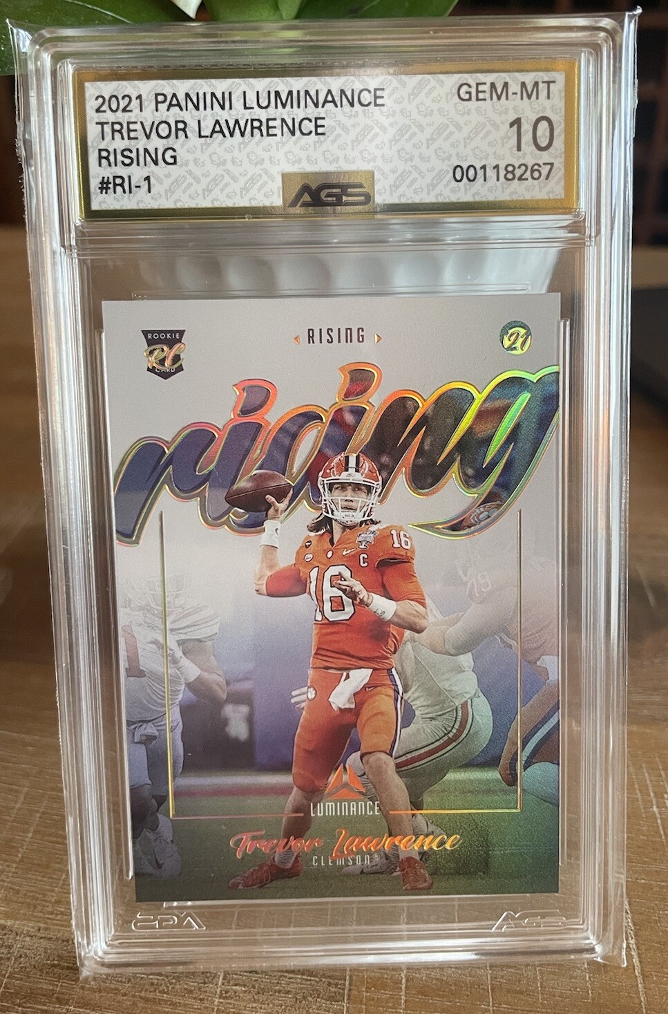 2021 Luminance Trevor Lawrence Rising SSP Rookie Case Hit