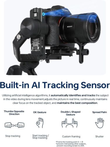 FeiyuTech SCORP Mini2 3-Axis Handheld Gimbal Stabilizer Built-in AI Track Sensor - Picture 3 of 12