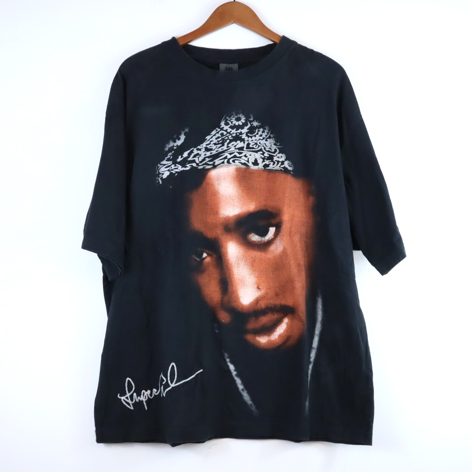 FILA Camicia Vintage Tupac Shakur Makaveli 2Pac Hip Hop Rap Musica Death Row Uomo 2XL
