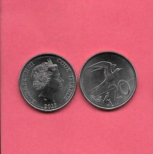 COOK ISLANDS 2015 20 CENTS UNCIRCULATED-BU MINT-UNC MODERN BIRD COIN