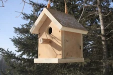 Rustic handcrafted bird house/hanging bird house made in the U.S.A.