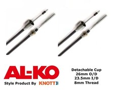Fit Ifor Williams P0135 Alko 1100mm Detachable Trailer Brake Cable 26mm Cup x 2
