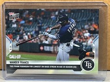2021 TOPPS NOW #880 WANDER FRANCO TAMPA BAY RAYS Call-Up ties streak 43 PR 1755