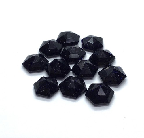 Natural Loose Gemstone AAA Blue Sunstone Hexagon Cut Faceted For Making Jewelry - Picture 18 of 24