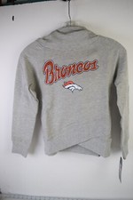 Small Girls NWT NFL sparkly DENVER BRONCOS light grey light soft hoody.