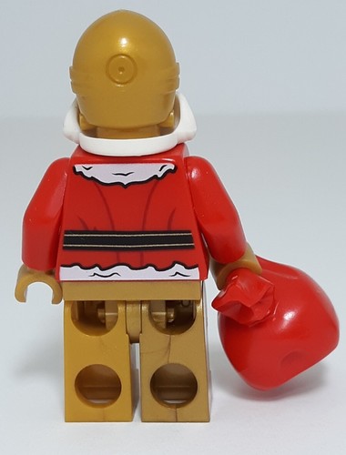 Lego Star Wars Santa C-3PO Minifigure sw0680 Holding Red Bag Knapsack - Picture 2 of 2
