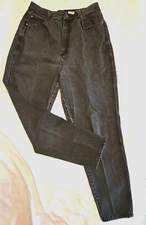 Vintage PS Gitano Size 18 Long Women's Black Mom High Waist Jeans
