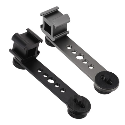 New Triple Cold Shoe Extension Bracket Mic Stand Mount Adapter For Tripod Monopo