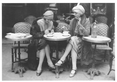 ROGER-VIOLETT, im Cafe, Postkarte, postcard, carte postale,