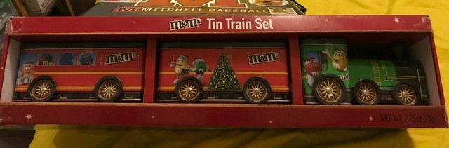 m&m tin train set